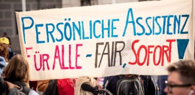 Plakat: Persönliche Assistenz für alle:- fair, sofort!